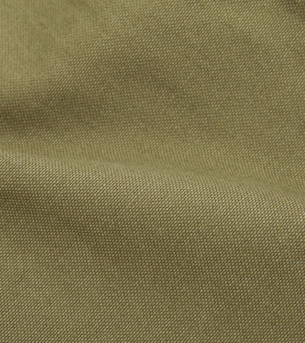 Olive Cotton Canvas Standard Trouser