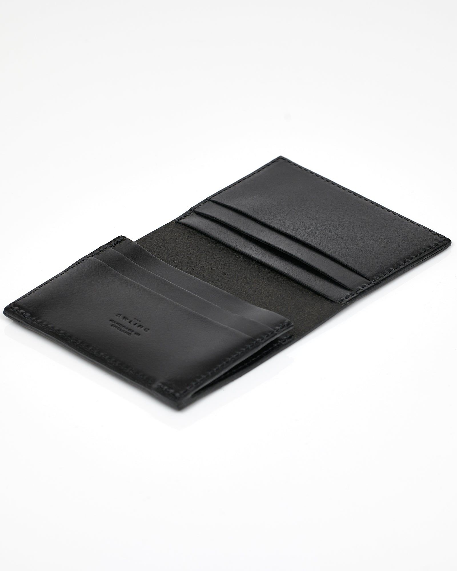 Awling Folding Card Case with Gusset Pitch Black