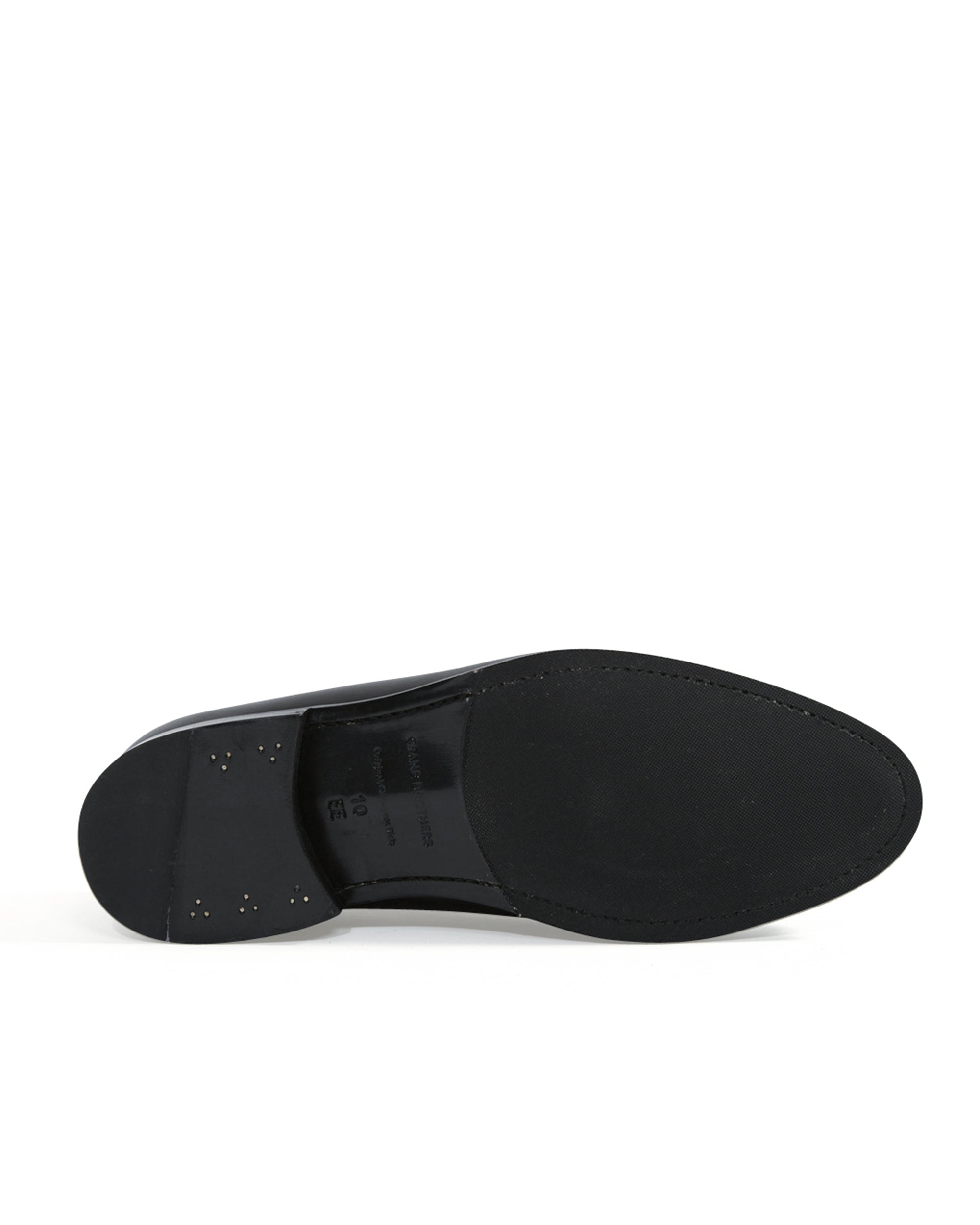 Black Leather Whole Cut Oxford Shoe