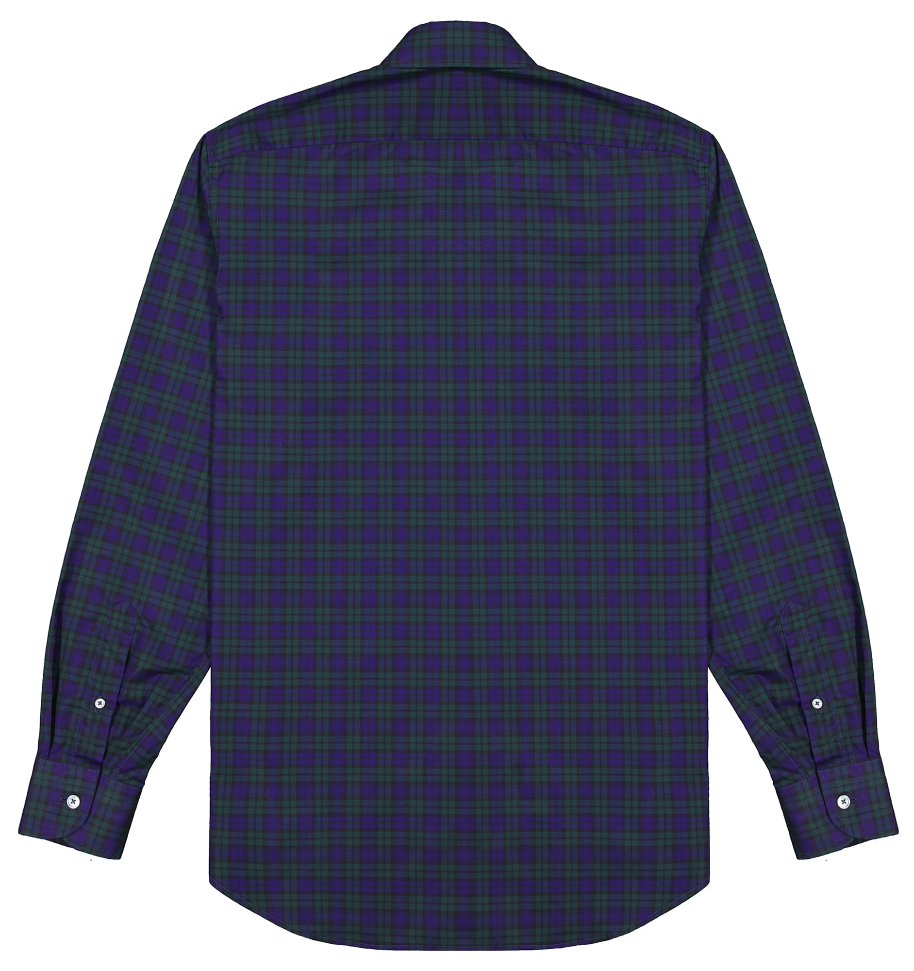Blackwatch Tartan Check Cutaway Collar Shirt