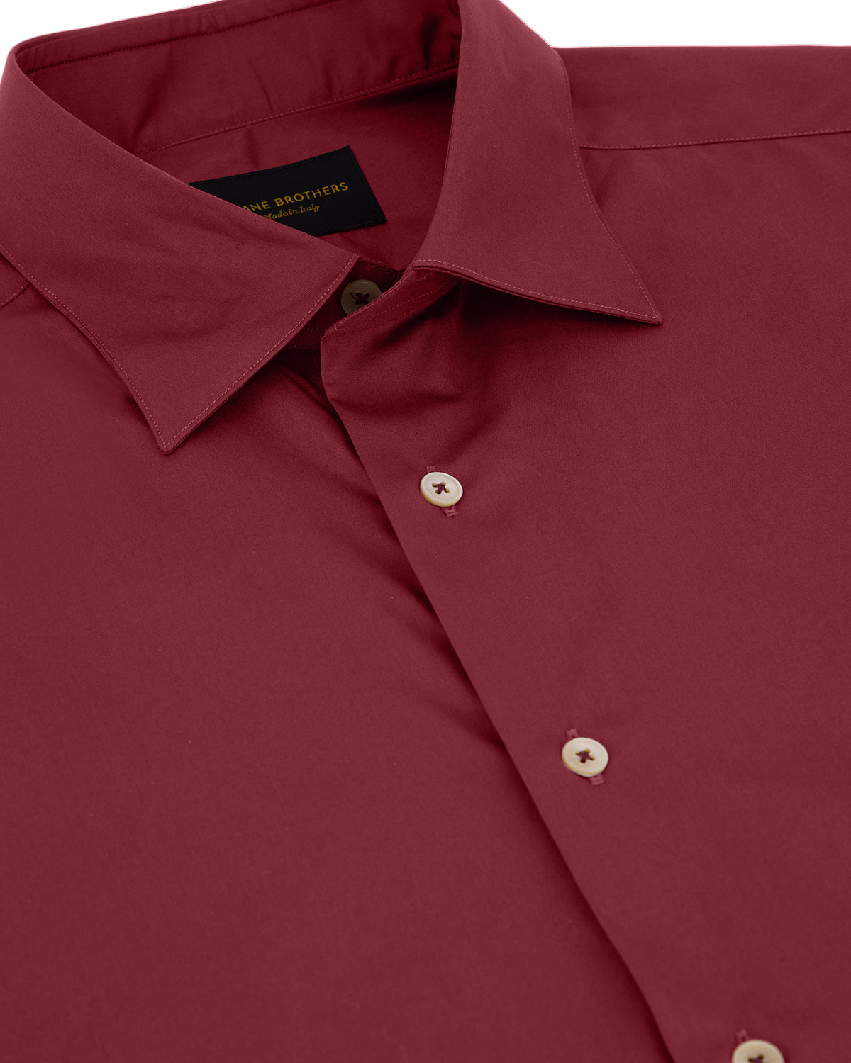 Raspberry Giza 45 Swiss Cotton Poplin Spread Collar Shirt