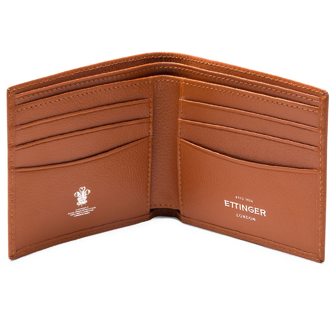 Ettinger Tan Capra Leather 6 C/C Billfold Wallet