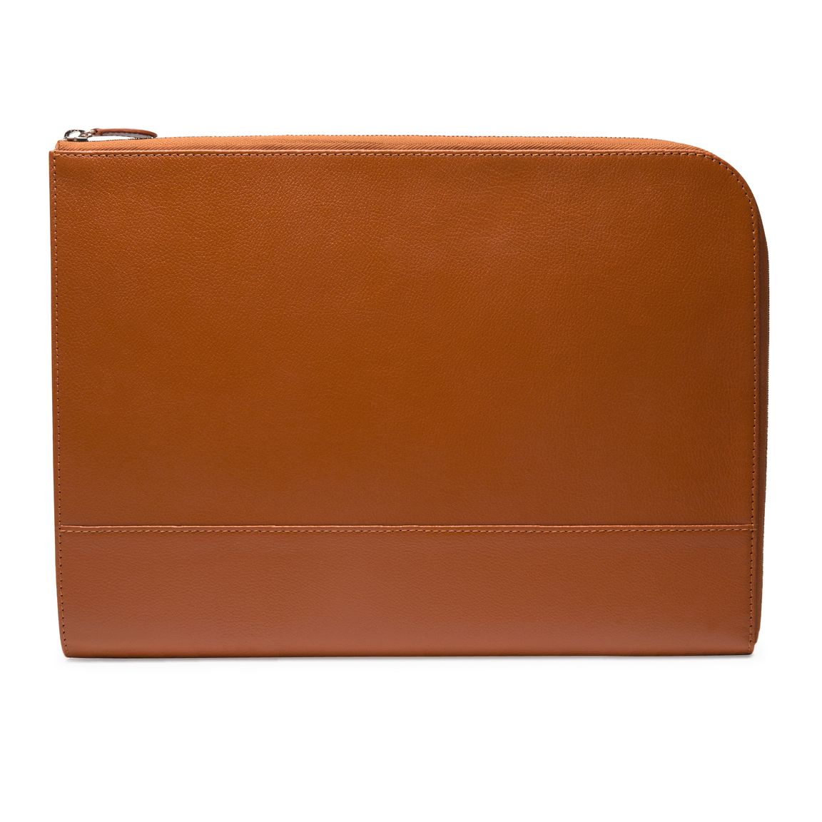 Ettinger Tan Capra Leather A4 Zip Portfolio Pouch