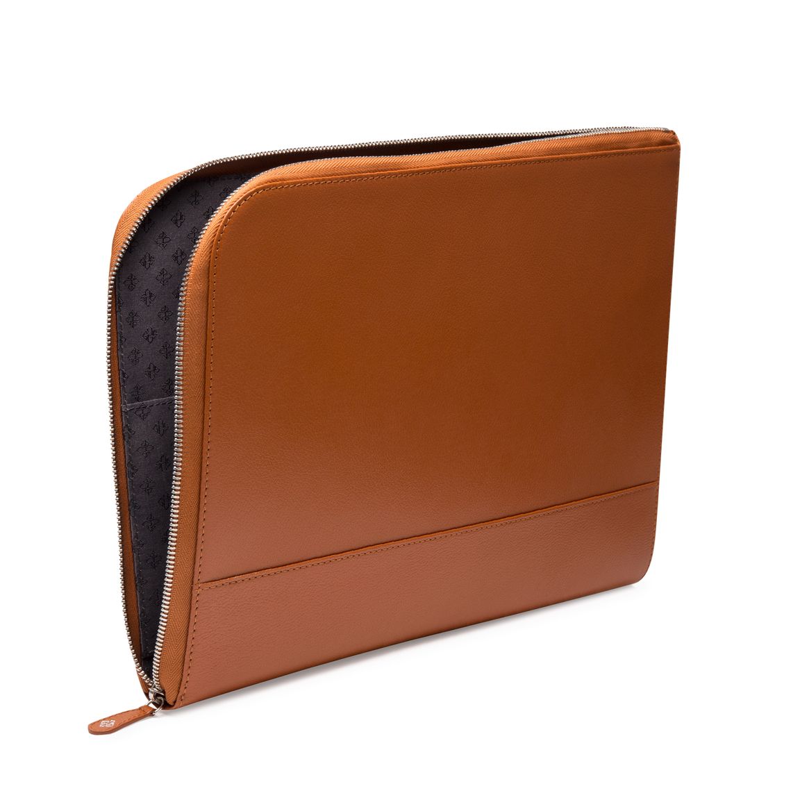 Ettinger Tan Capra Leather A4 Zip Portfolio Pouch