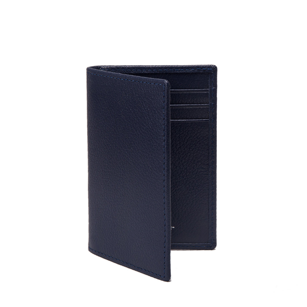 Ettinger Marine Blue Capra Leather Slim Card Case
