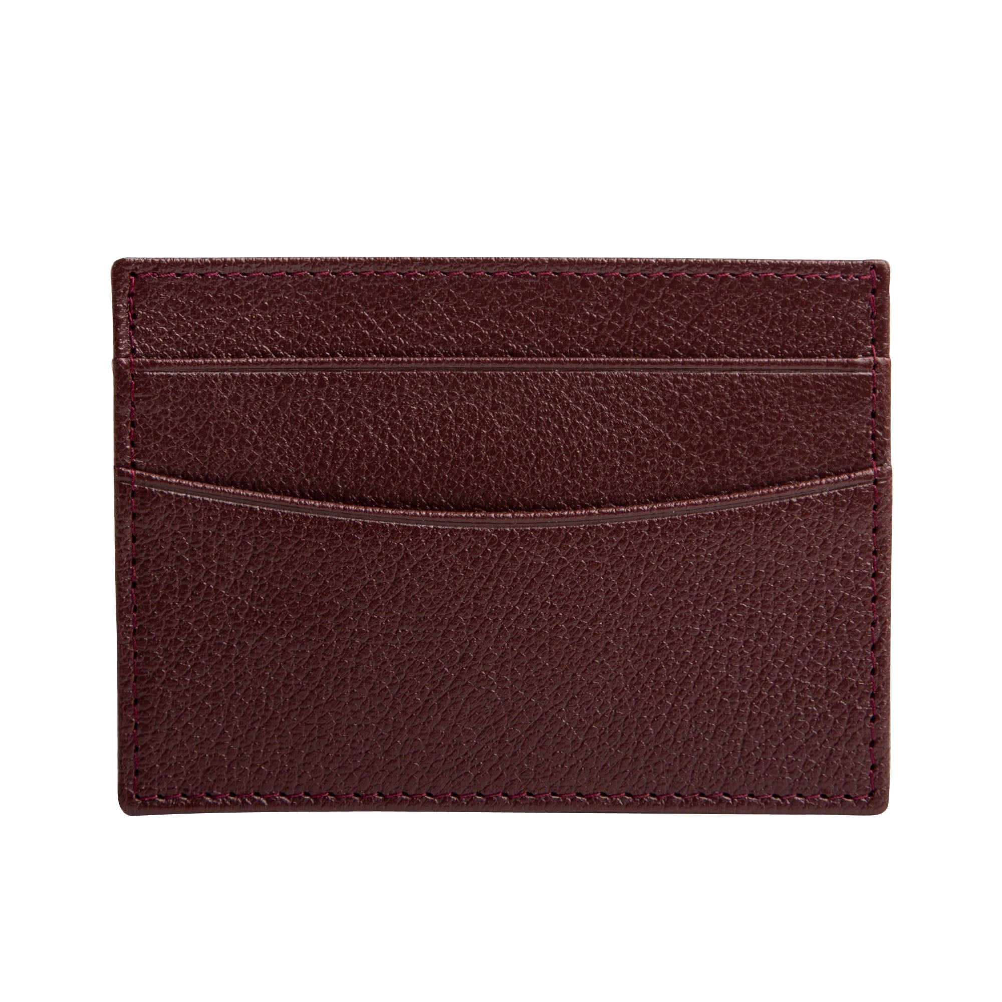 Ettinger Bordeaux Capra Leather Flat Credit Card Case