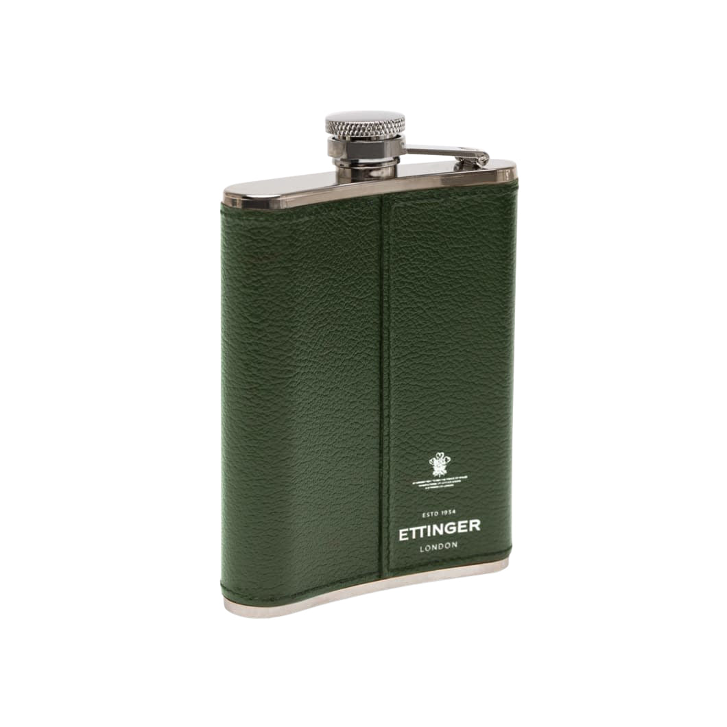 Ettinger Forest Green Capra 6oz Hip Flask with Funnel