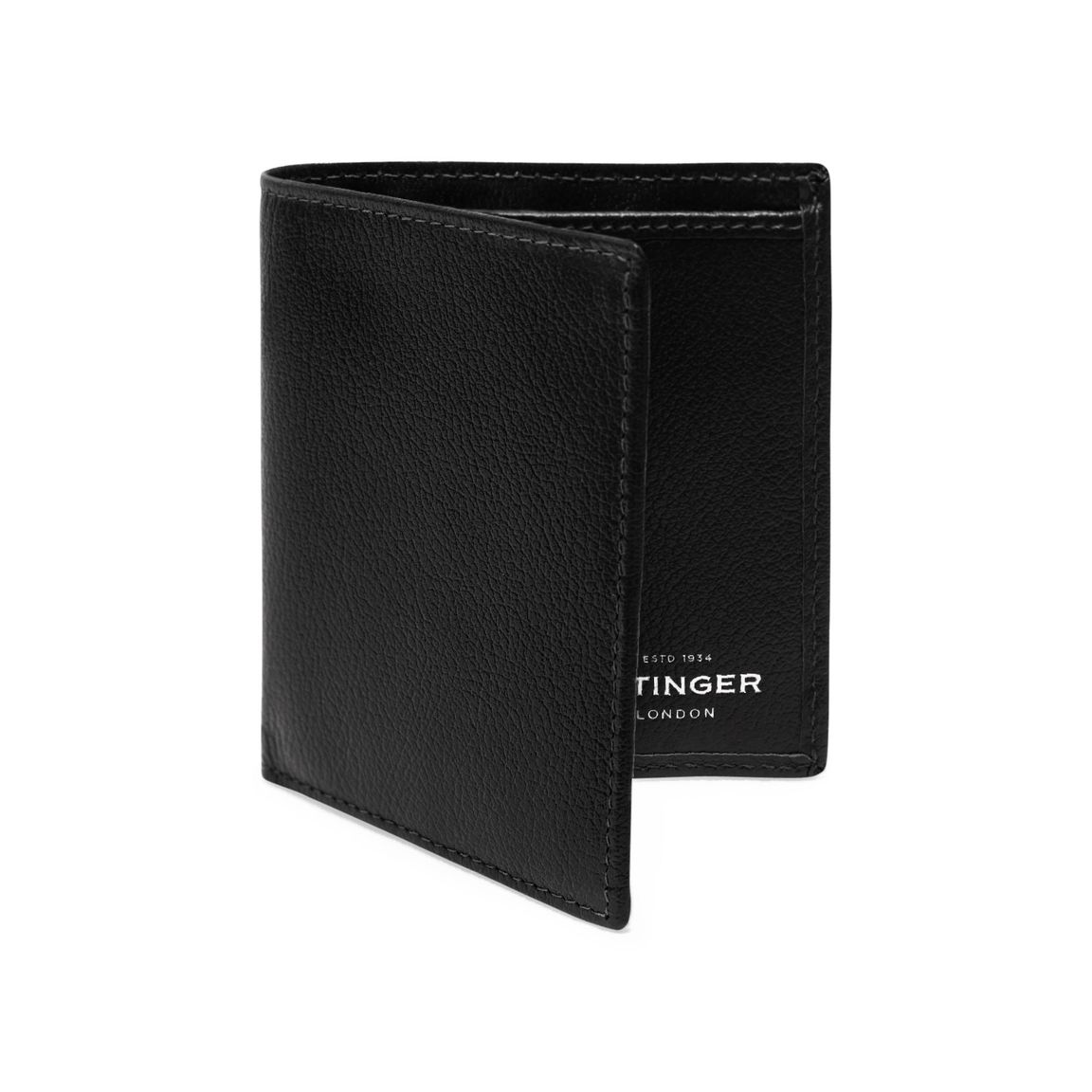 Ettinger Black Capra Leather Mini Wallet