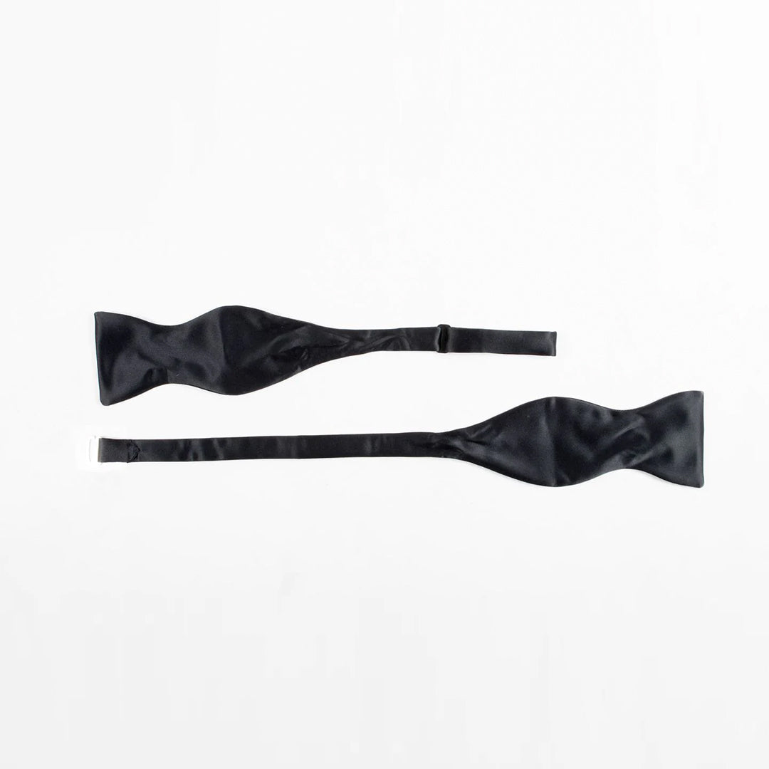 8 cm Black Silk Twill Self-Tie Bow Tie