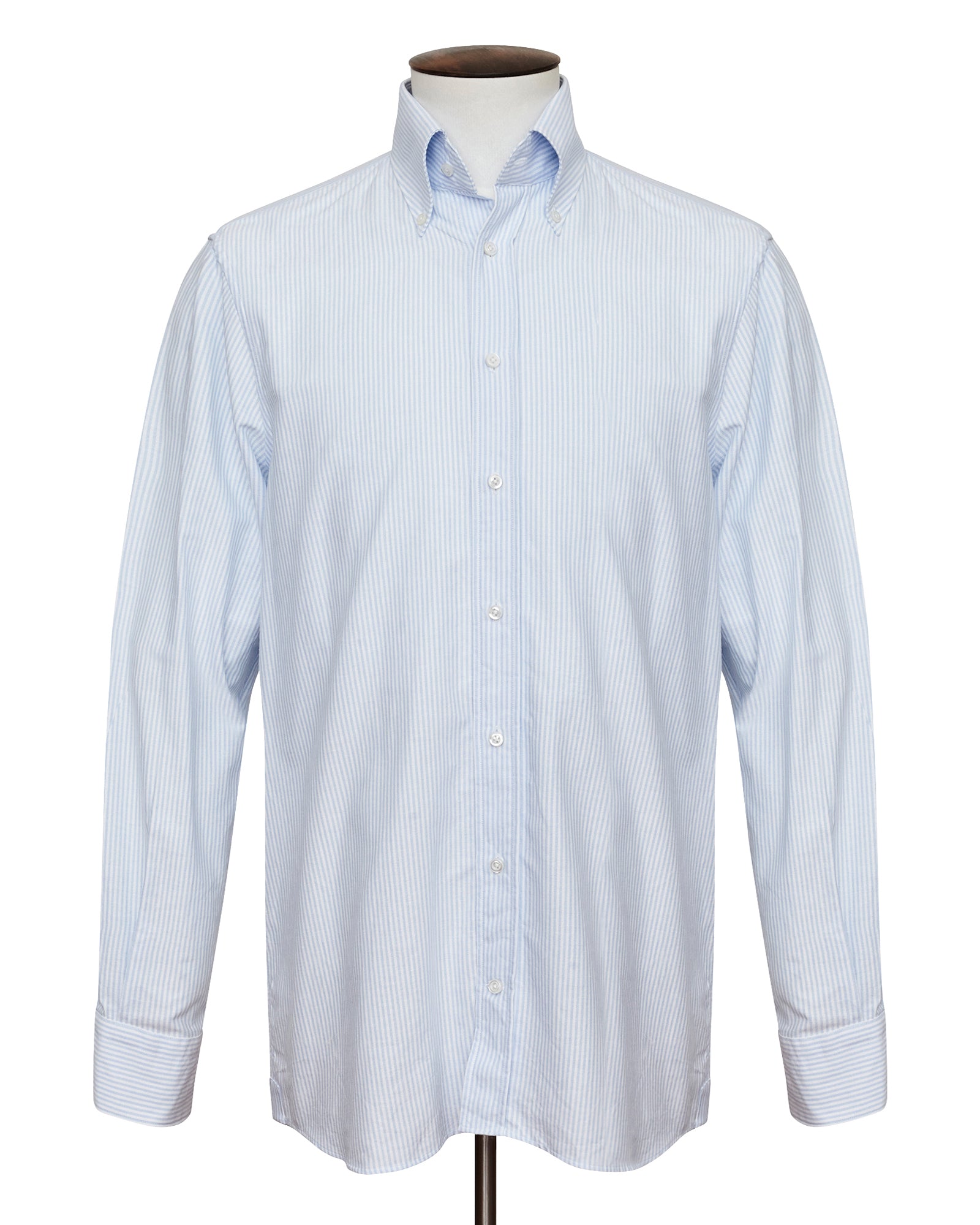Classic Blue & White Stripe Oxford Button-Down Shirt