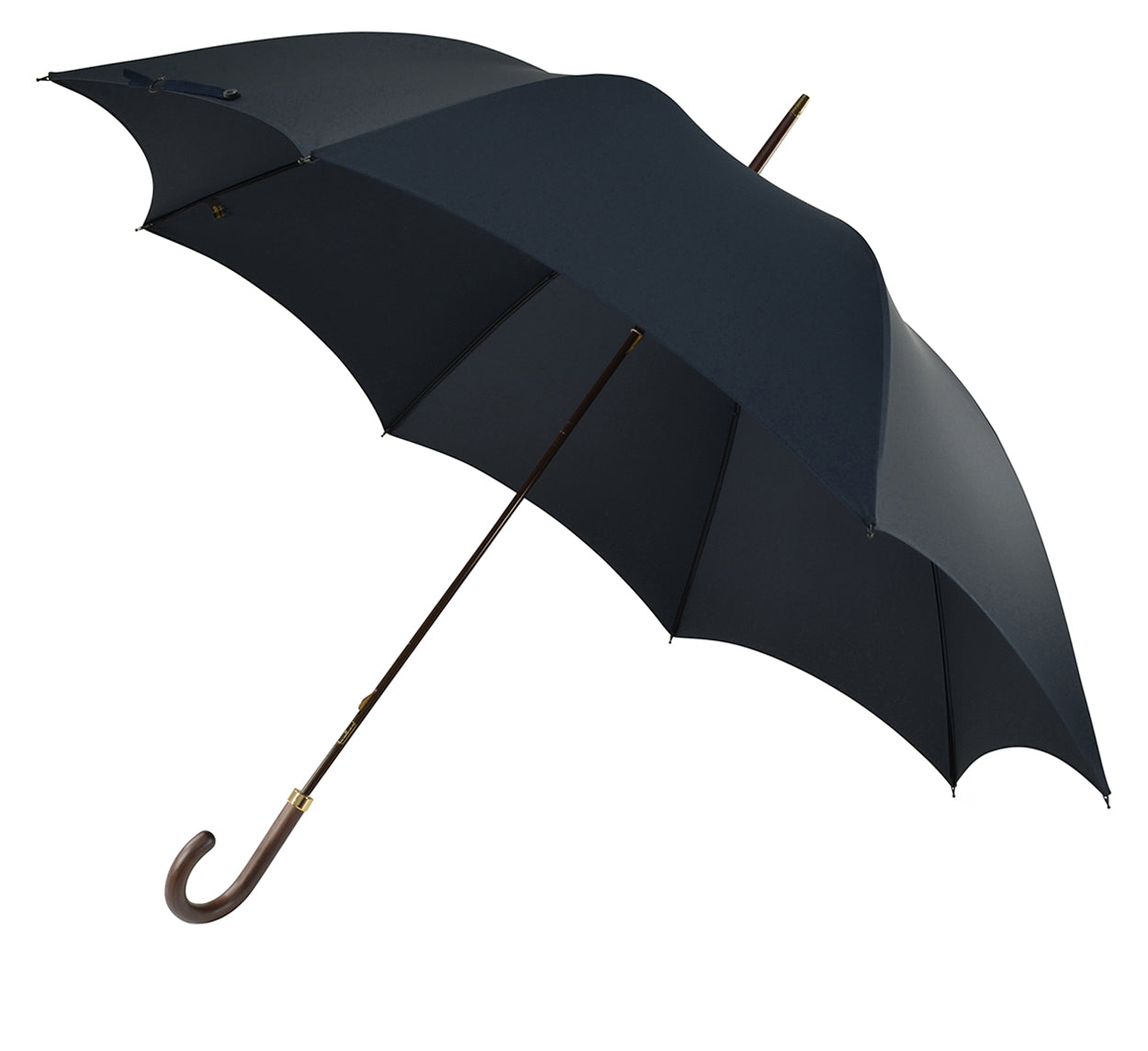 Navy Hardwood Handle Fox Umbrella