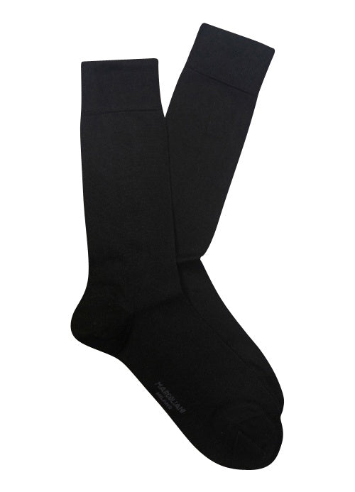 Marcoliani Black Luxury Plain Socks