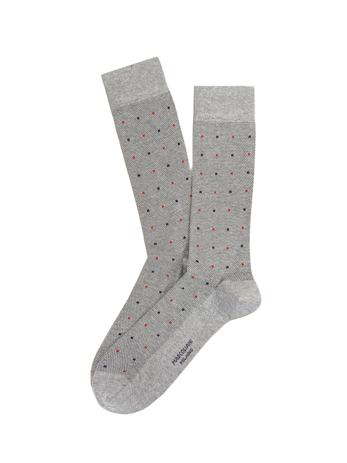 Marcoliani Classic Flannel Grey Multi-Dot Socks
