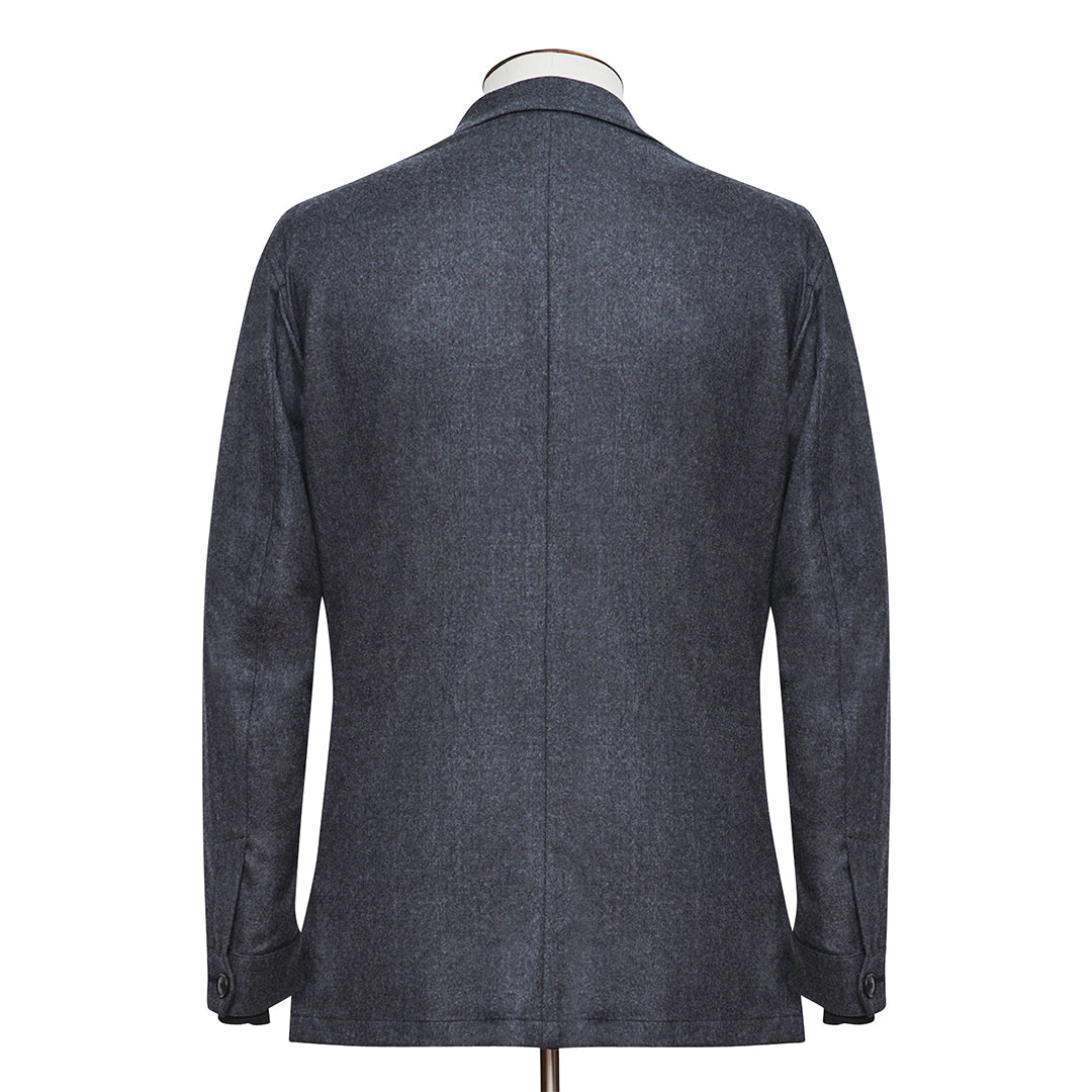 Charcoal Wool Flannel Field Jacket