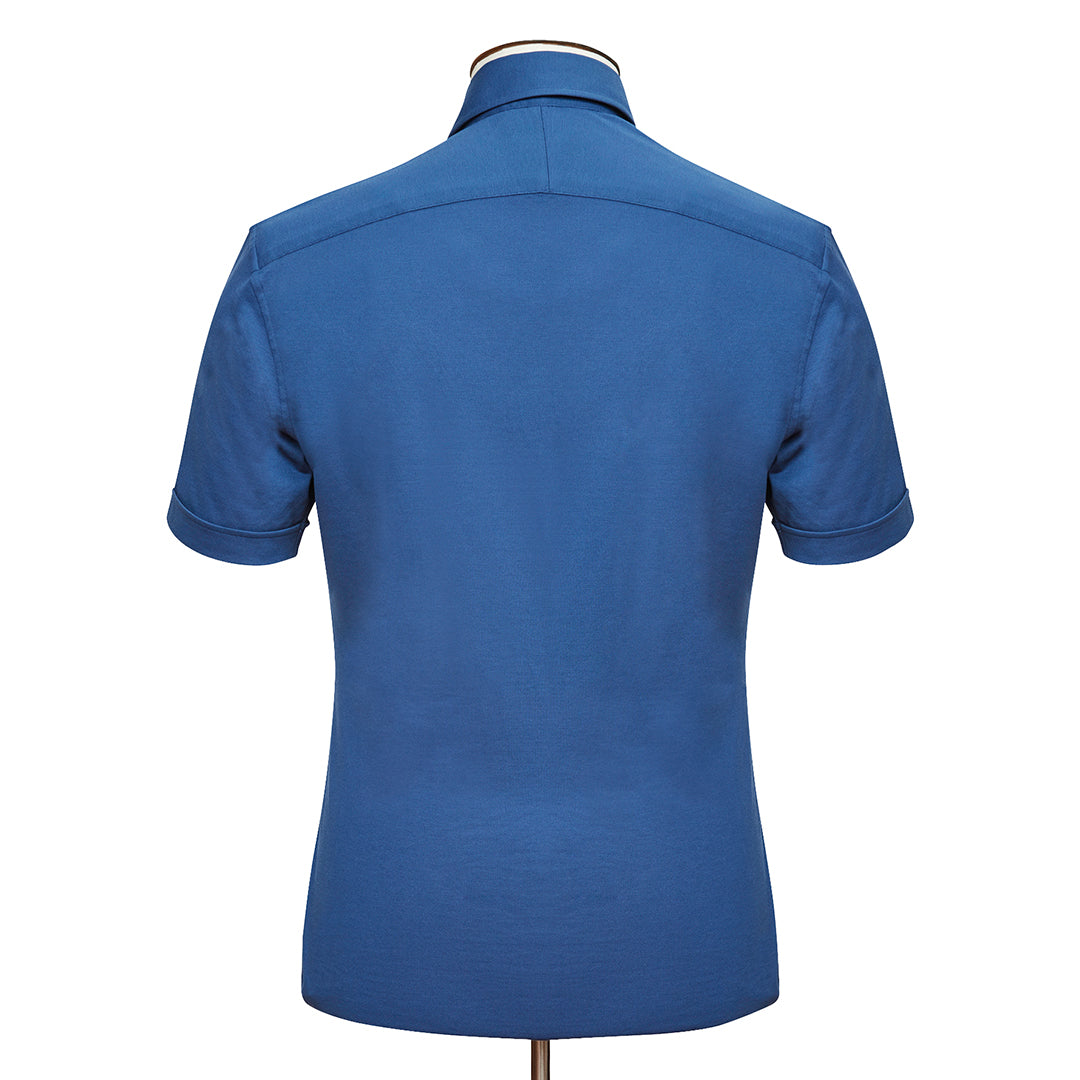 Indigo Cutaway Collar Polo Shirt