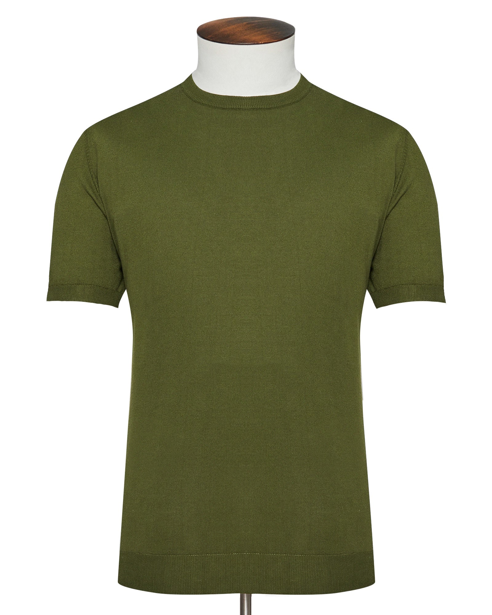 Olive Ribbed T-Shirt