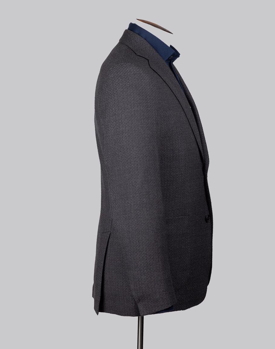 Charcoal Textured Weave Blazer