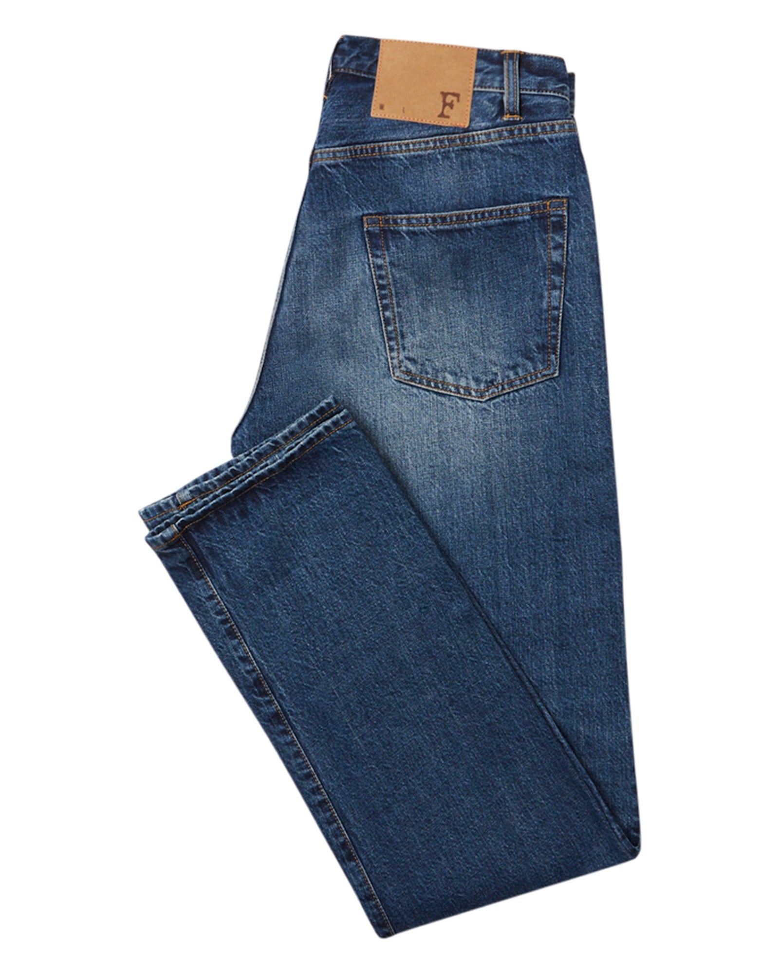 Fortela Super John Washed Denim Five Pocket Jeans