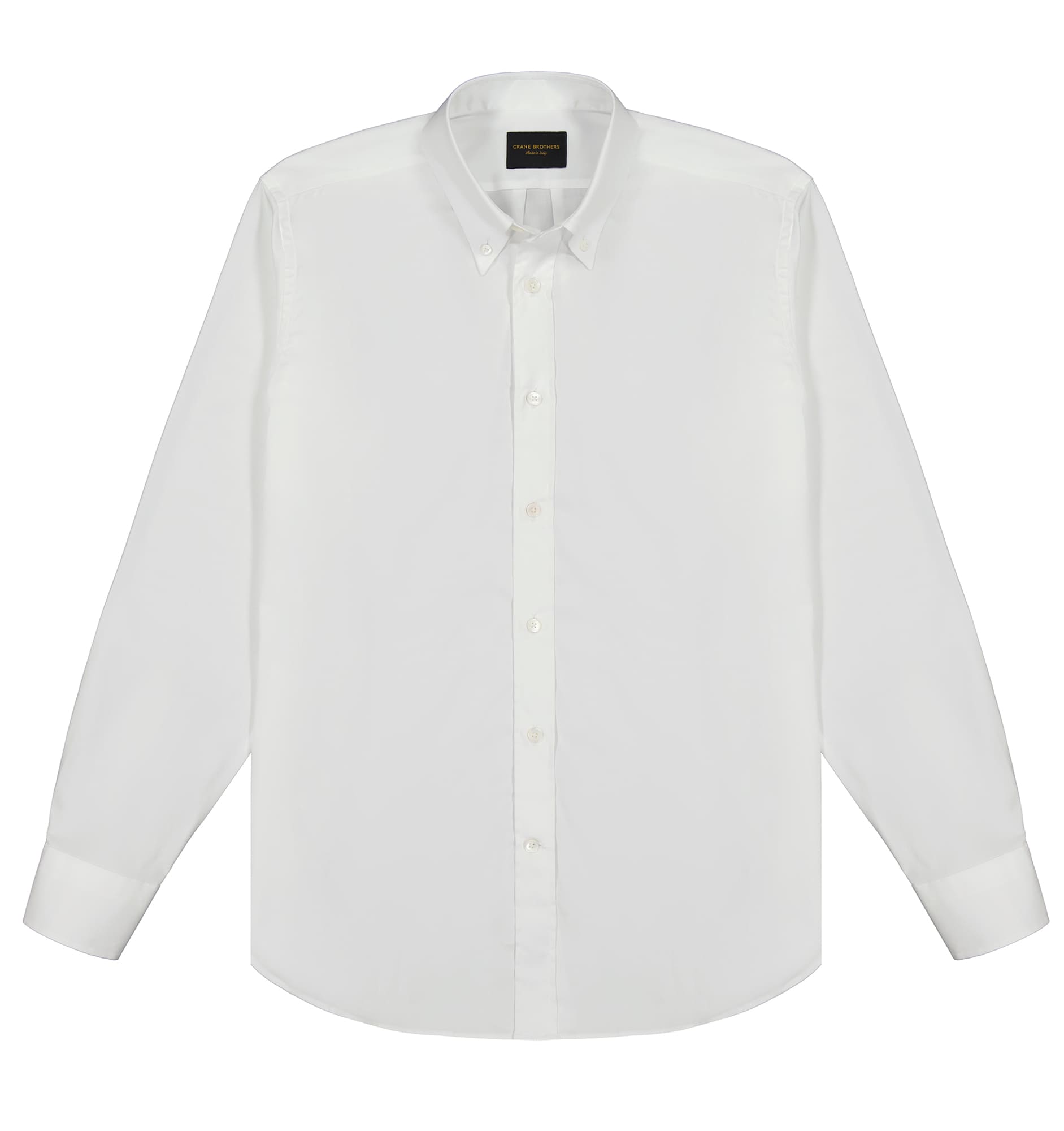 White Oxford Cloth Button-Down Shirt