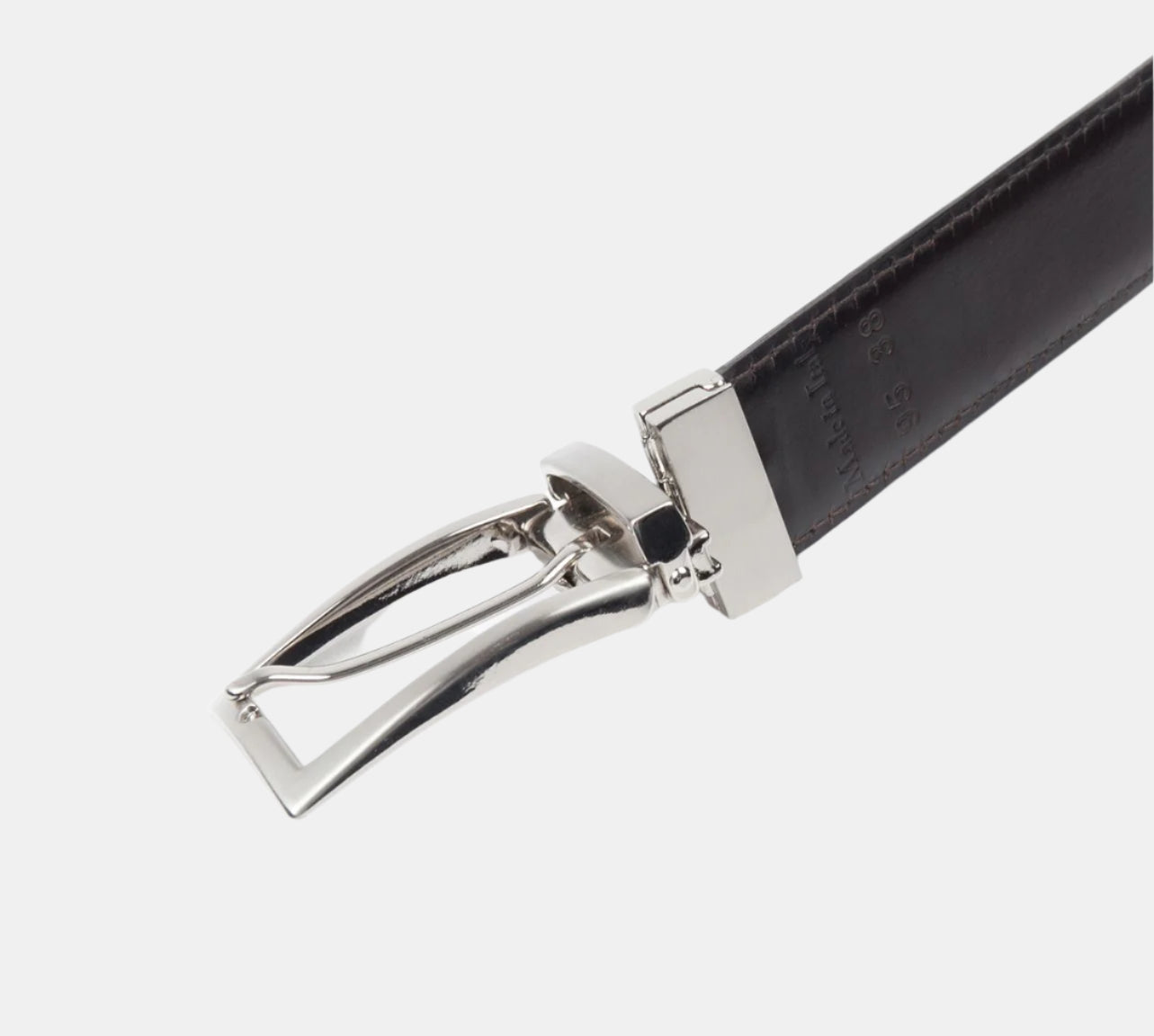 Black and Brown Leather Reversible Belt - Ottone